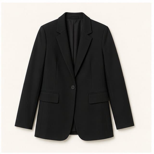 Packable black blazer