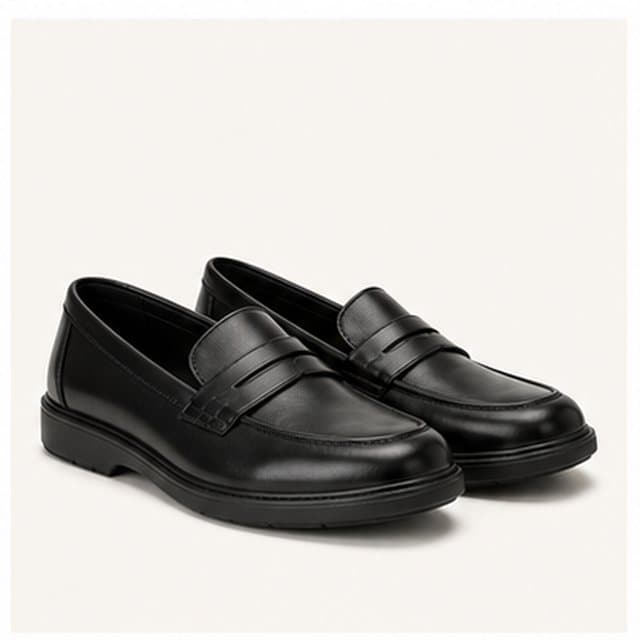 Cushioned black loafers