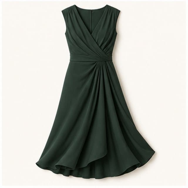 Forest green event dress