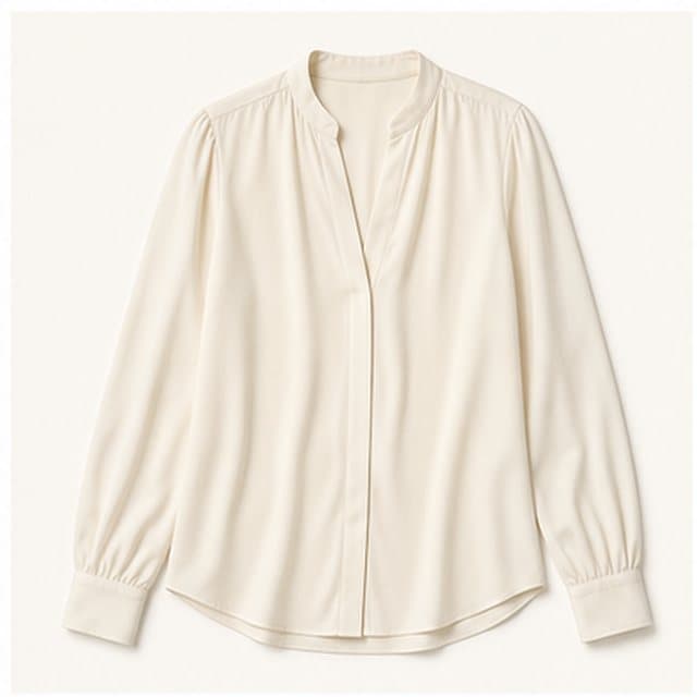 Fluid ivory blouse